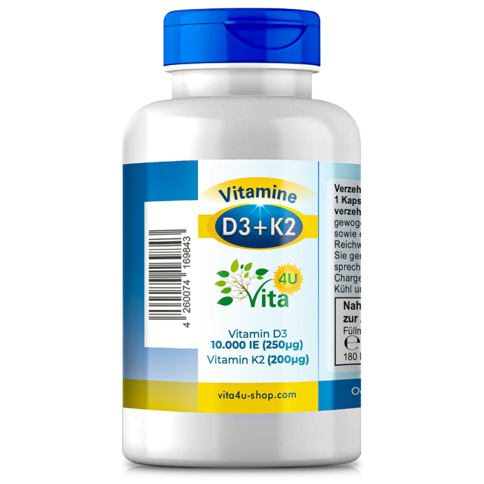 Vitamin D3 + K2 Depot | D3 10000 IE + K2 200μg Vitamin D3 + K2 Depot | D3 10000 IE + K2 200μg