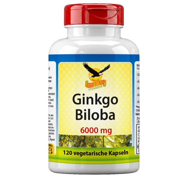 Ginkgo Biloba Blattextrakt 50:1, 6.000 mg, 120 Kapseln Ginkgo Biloba Blattextrakt 50:1, 6.000 mg, 120 Kapseln