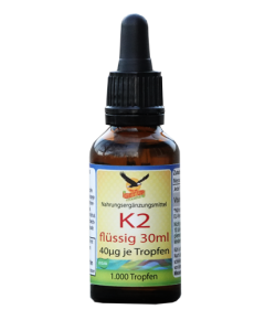 Vitamin K2 Tropfen VEGGY - 40μg reines Menaquinone 7, 1000 Tropfen