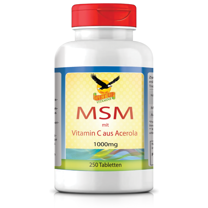 MSM 1000mg Tabletten mit Acerola von GetUP MSM 1000mg Tabletten mit Acerola von GetUP