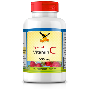 Vitamin C Spezial 600mg magenschonend & säurefrei 150 veg. Kapseln