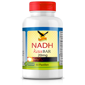 NADH 20mg von GetUP, 60 Kirsch-Lutschpastillen mit Xylit