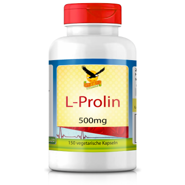 L-Prolin 500mg vegan, 150 Kapseln