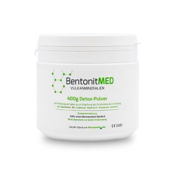 Bentonit MED Detox-Pulver 400g für 40 Tage | zur inneren Anwendung