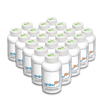 20 Packungen Amino4u - alle 8 L-Aminosäuren | 2400 Presslinge zu je 1g