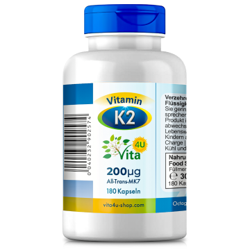 Vitamin K2 - 200μg MK 7 | 180 Kapseln