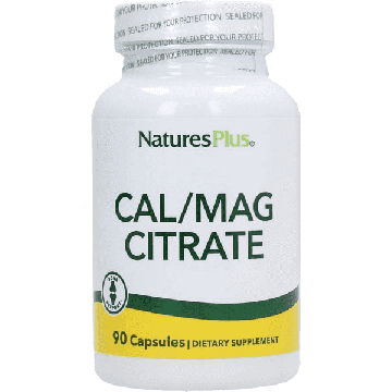 Calcium Magnesium Cal/Mag Citrate von Natures Plus  | 90 Kapseln