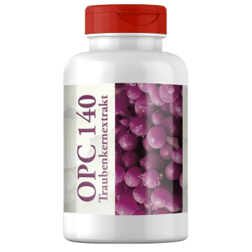 OPC Traubenkernextrakt | 120 Kapseln | Traubenkernextrakt ohne Zusatzstoffe | 140 mg Oligomere Proanthocyanidine je Kapsel | vegan
